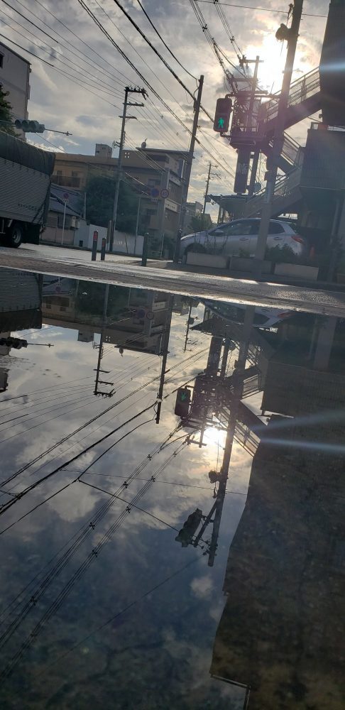 天地がひっくり返る美しさ 水たまりに映った景色が本物と見分けがつかないほどきれい トゥギャッチ