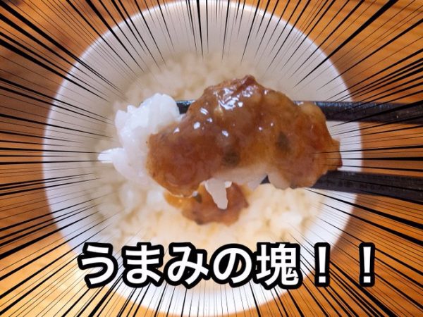 もろみ梅かつおをのせたご飯